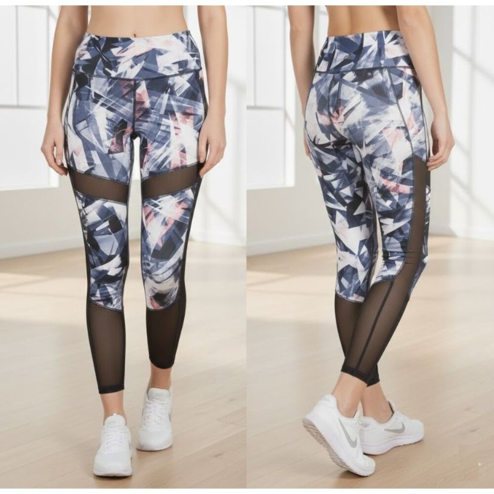 ❤️Superdry Sport Womens 6 Active 7/8 Legging Mesh Black Blue Pink GS3116YT Ypga